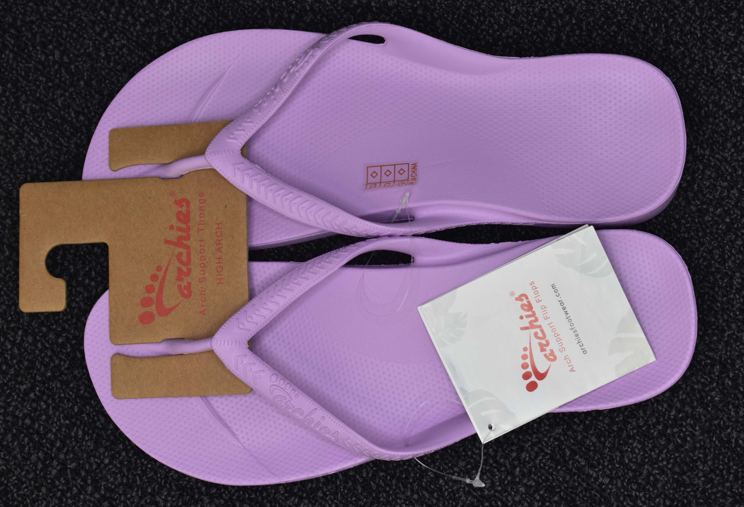 ARCHIES ARCH SUPPORT UNISEX THONG LILAC